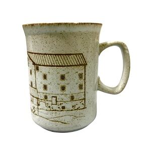 Dunoon Stoneware Mug Scotland Vanstone Flour & Feed Mill Speckled Rustic